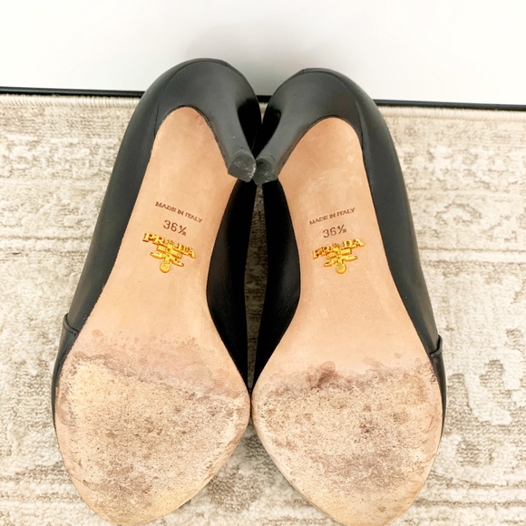 Prada Asymmetric Peep Toe Bootie Size 36.5 - Picture 6 of 6